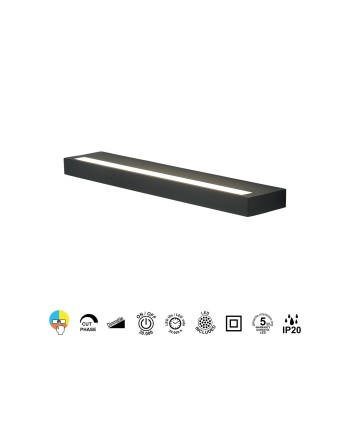 CONIL * APLIQUE LED 40W CCT DIM NEGRO